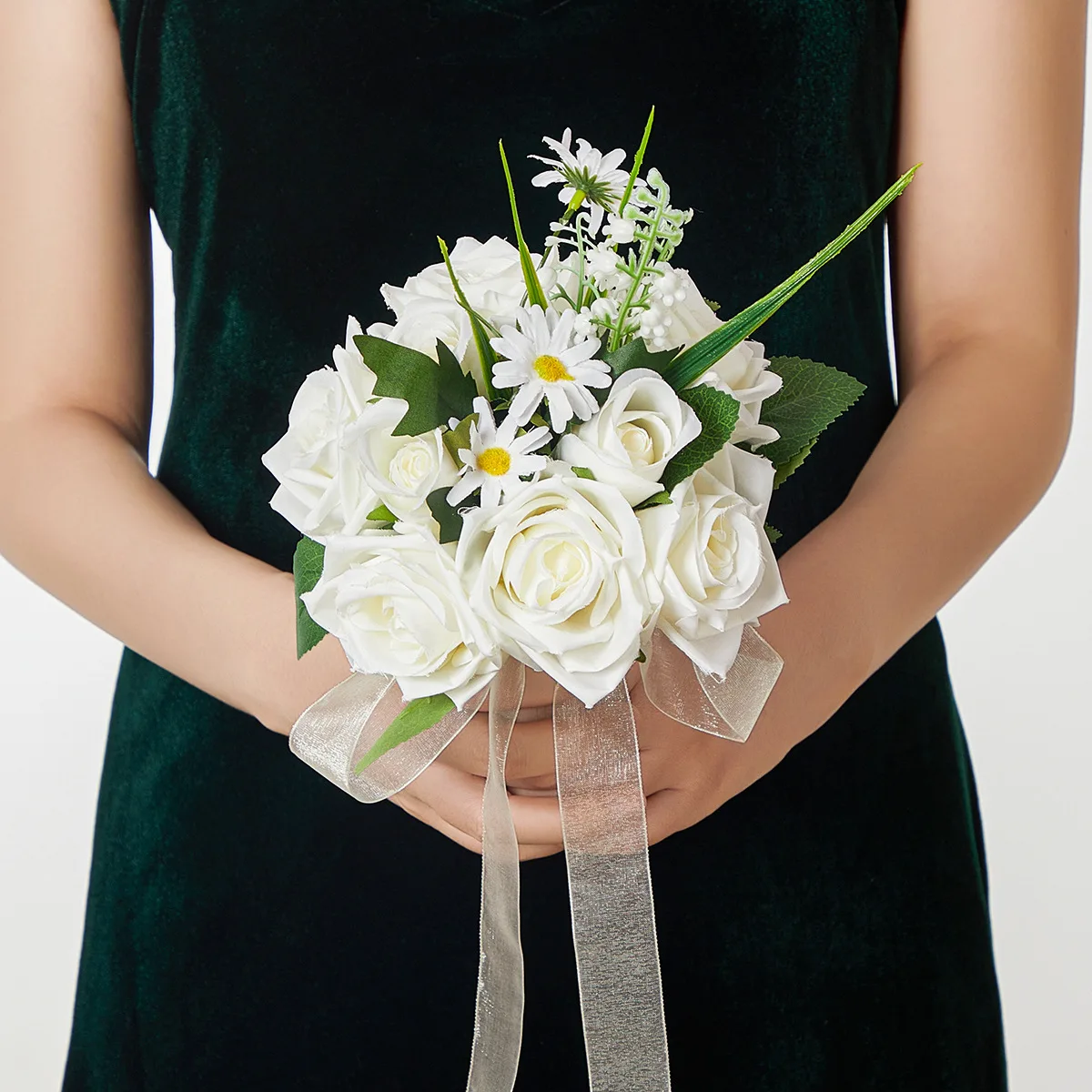 

Ручной букет невесты, свадебная имитация руки, букет, уличный реквизит для свадебной фотографии, свадебный букет, искусственные цветы