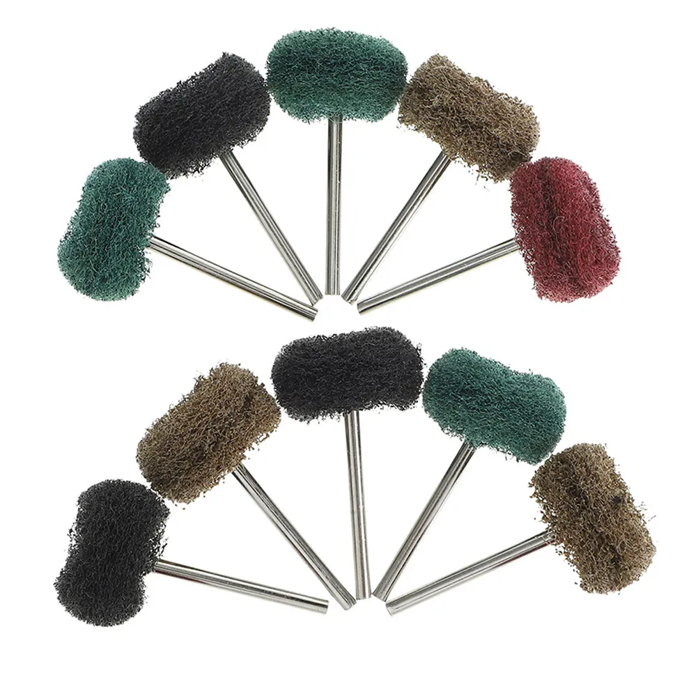 

20pcs Grinding Heads For Drill Scouring Pad Polishing Wheel Metal Abrasive Buffing Attachment Sanding Wheel For Drill Rotary