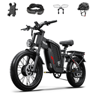 Tifgalop F7 Adult Electric Bike Electrical Road Bicycle 52V 24Ah Fatbike MTB E-bike 20inches Mountain Ebike 45-90km Range