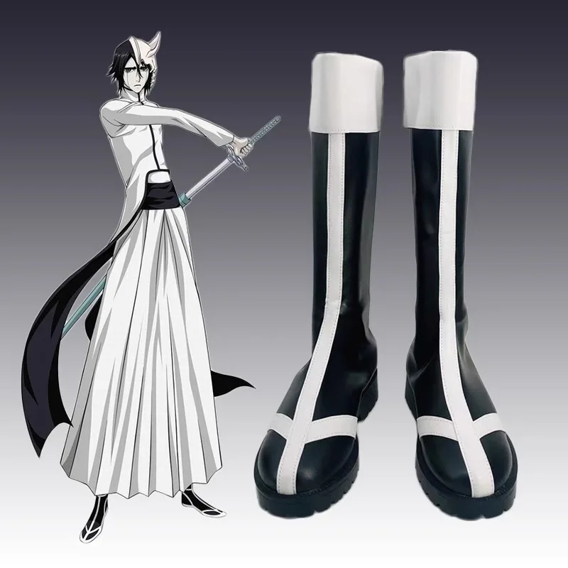 

Bleach Ulquiorra Cifer Cosplay Shoes Handmade Faux Leather Boots Can made any size