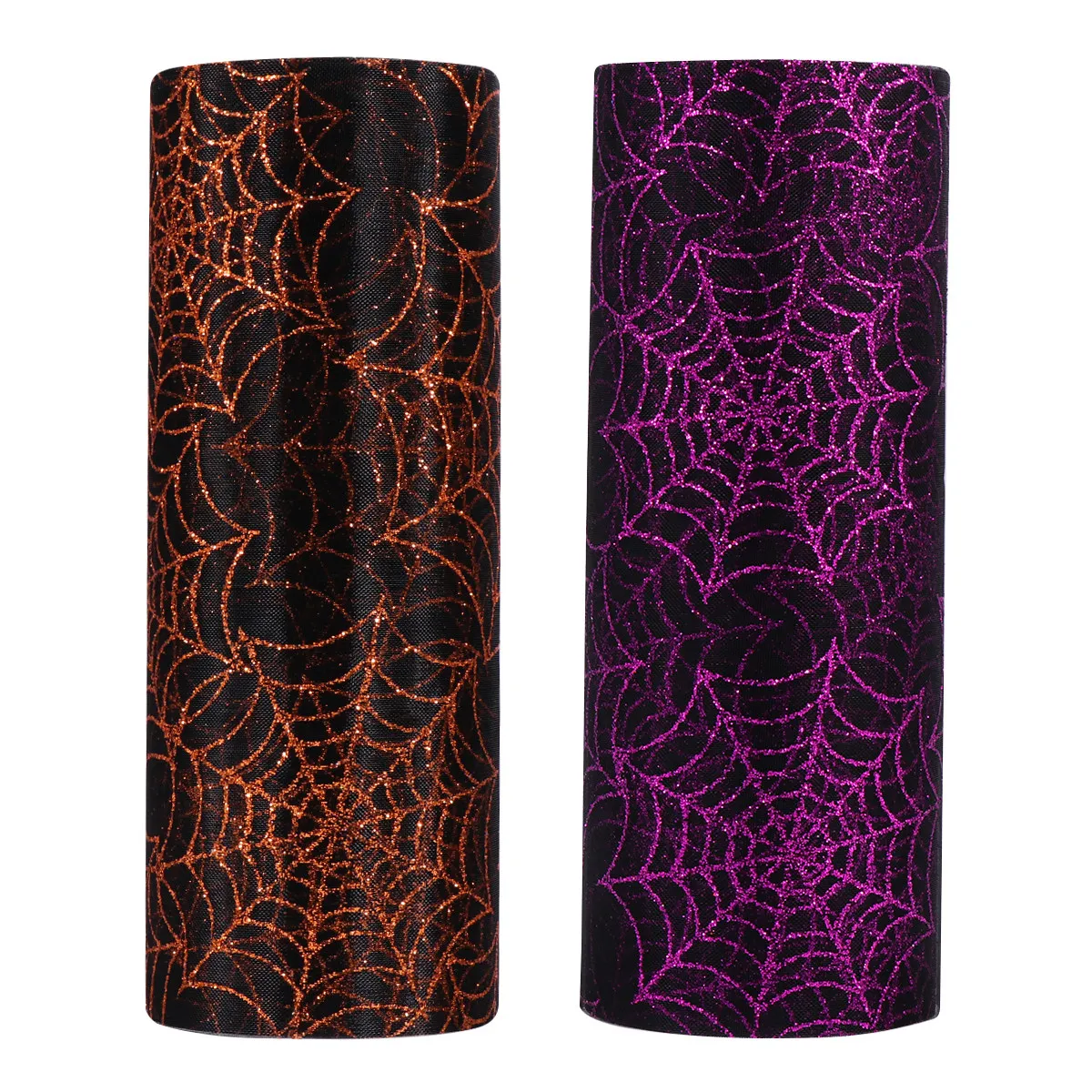 2 Rolls Spider Web Tulle Creative Halloween Tulle Decorative DIY Fabric for Gift Wrapping Tablecloth Tutu Skirts Troll Headbands