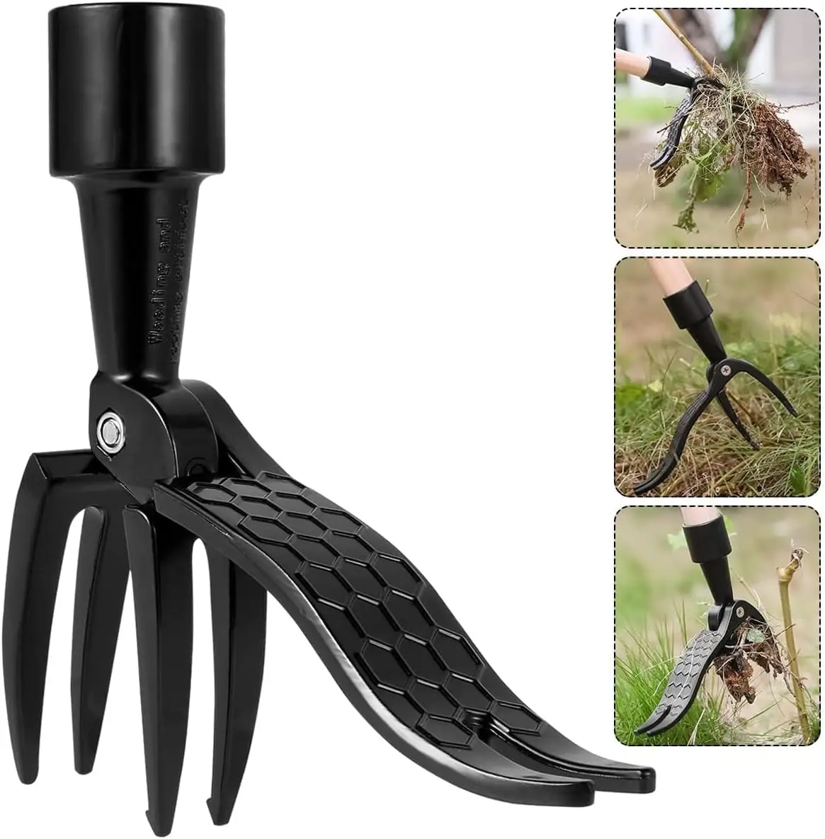 No-Bend Stand Up Weeder – Foot-Operated Weed Puller with Aluminum Lever Head, Manual Garden Tool (No Pole Included)