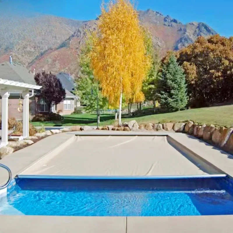 

Автоматический ролик с защитой над землей, безопасная крышка из ПВХ, водяная корона, аксессуары для открытого бассейна, квадратная форма