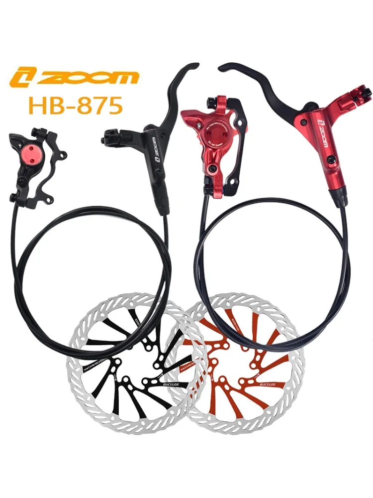 AliExpress NONE ZOOM HB-875 bicycle hydraulic disc brake set 800/1450mm bike hydraulic brakes 160mm bicycle oil pressure brake disc caliper