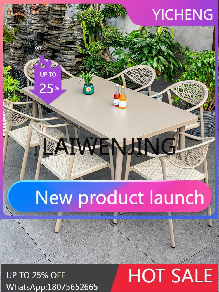 

Уличный комплект мебели LYY для виллы и патио: стол и стулья для отдыха на открытом воздухе