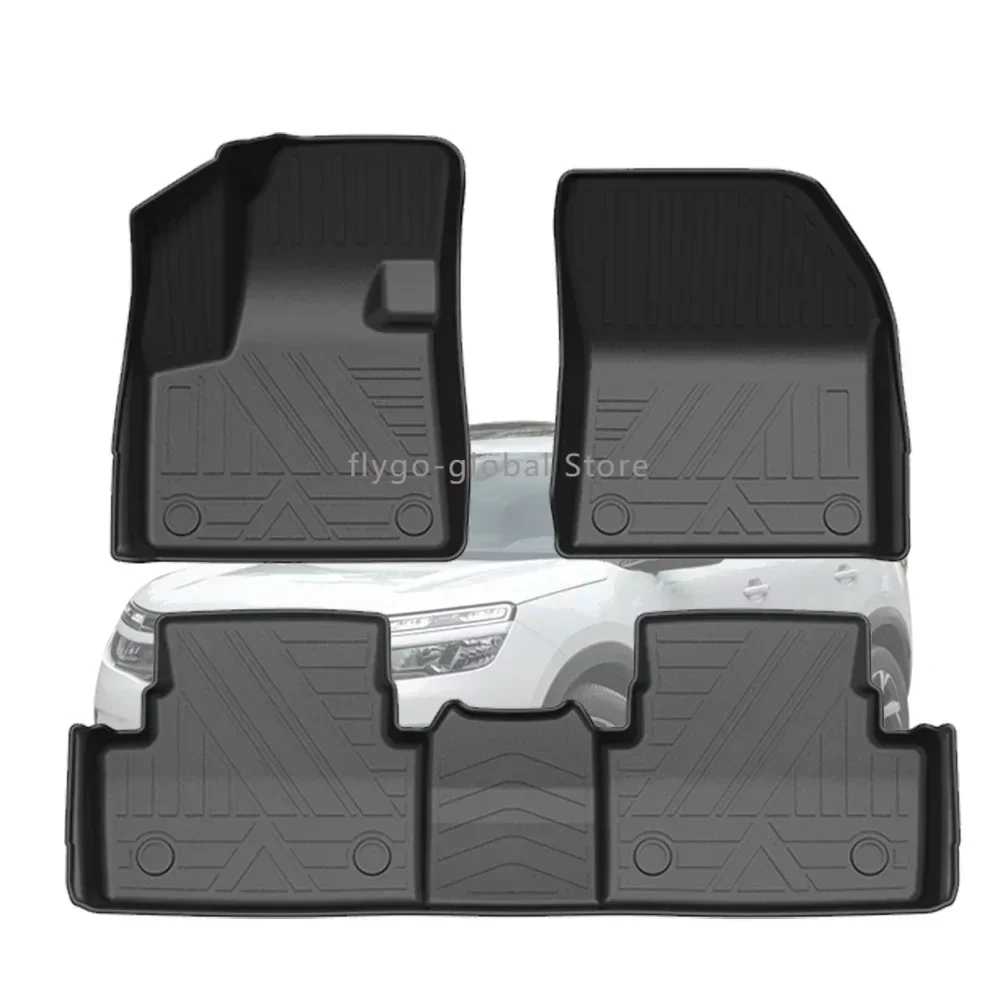 

For Citroen C5 Aircross 2017-2019 2020 Car Waterproof Non-Slip Rubber Floor Mat TPE Fully Surrounded Foot Pad Left-hand drive