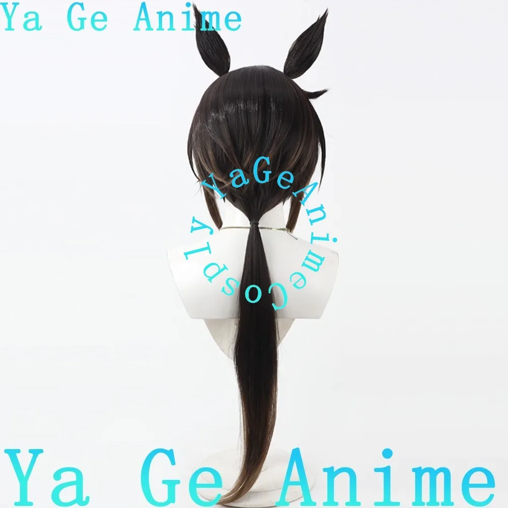 Wig Cosplay Uma Musume Pretty Derby Stay Gold Rambut Sintetis Tahan Panas Pesta Halloween Anime Gradien Transisi Dua Warna