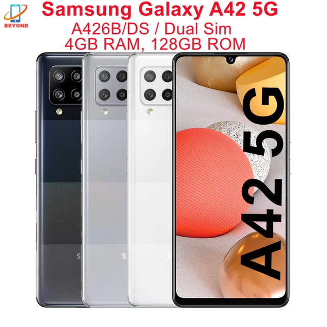 Samsung Galaxy a42スマートフォン,5g,オリジナル,デュアルSIM,a426b/ds,6.6インチ,4GB RAM,128GB  ROM,NFC,Octa Core,オリジナル,5g