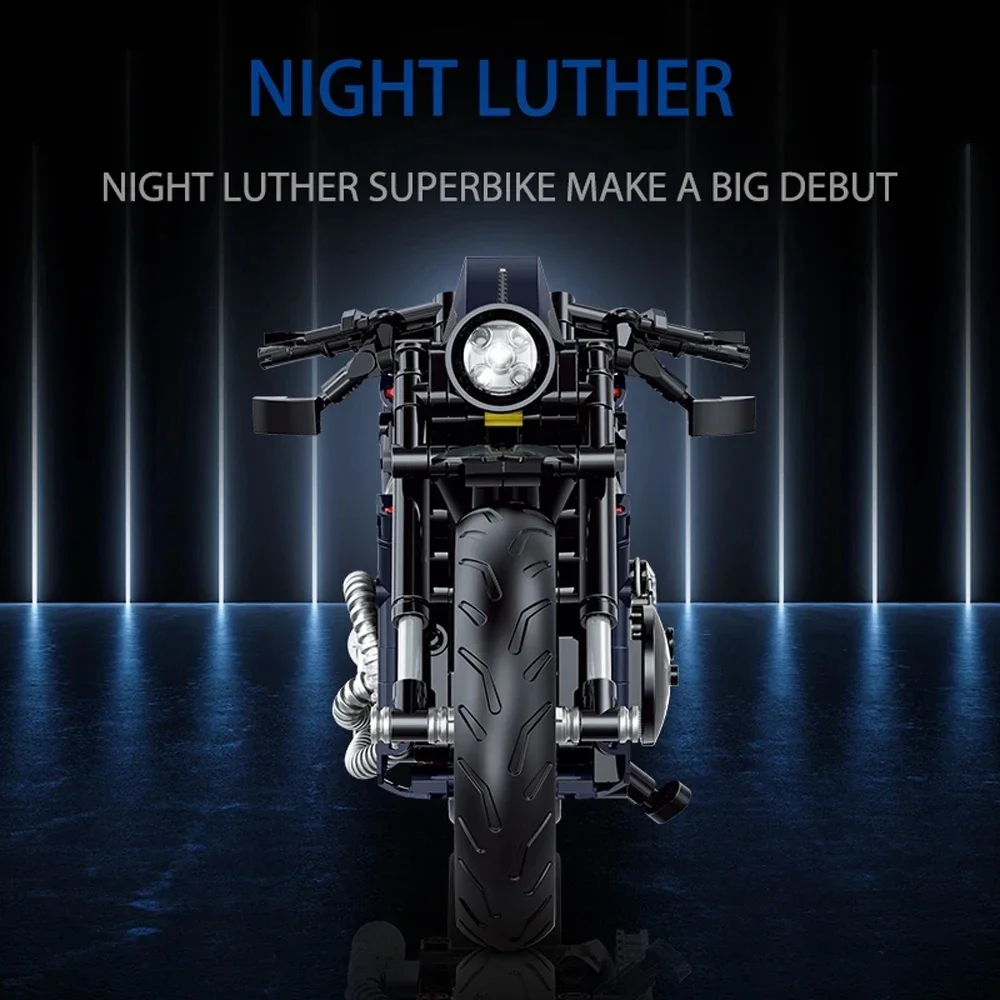 Technische motorfiets bouwstenen bakstenen Harleys motor locomotief Road Racer speelgoed voor kind Kerstmis Nieuwjaar cadeau