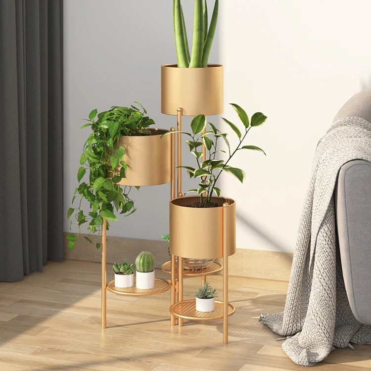Planters & Flower Plant Pot Rattan Wood Garden Wholesale Metal Adjustable Stand Ceramic Steel Home Cheap Artificial Indoor