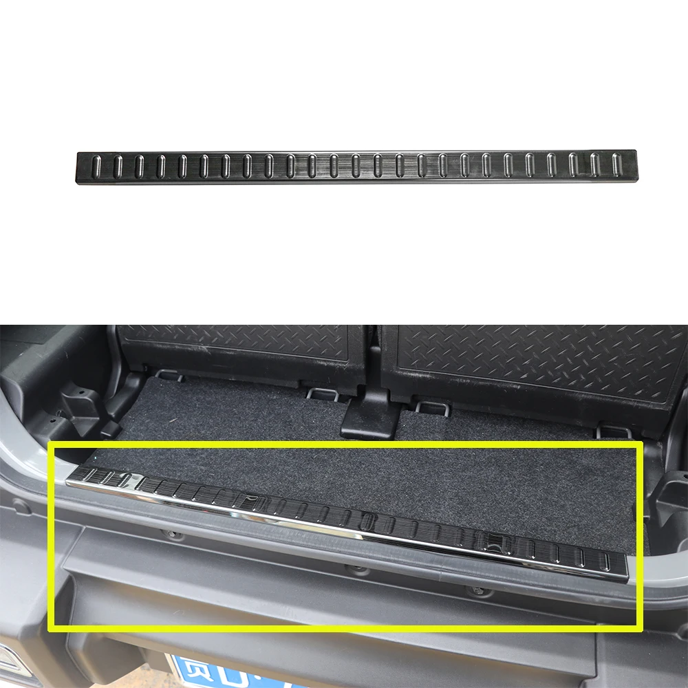 Lantsun JMN055 Stainless Steel Door Sill Protector Trunk Bumper Guard Anti Scratch Sticker for Suzuki for Jimny 2019+ 3 Doors