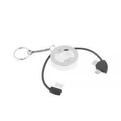 iphone keychain usb cable 3 in 1 USB Cable Micro USB Type C Lighting Cable For iPhone XR X Samsung 2A Mini Keychain Charger