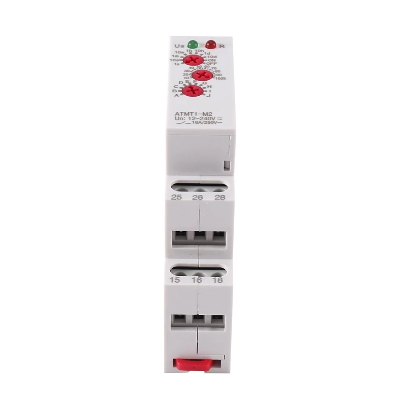 12-240VAC/DC Din Rail Type Time Delay Relay 16A/250VAC Multifunction Timer Relay With 10 Function Choices, ATMT1