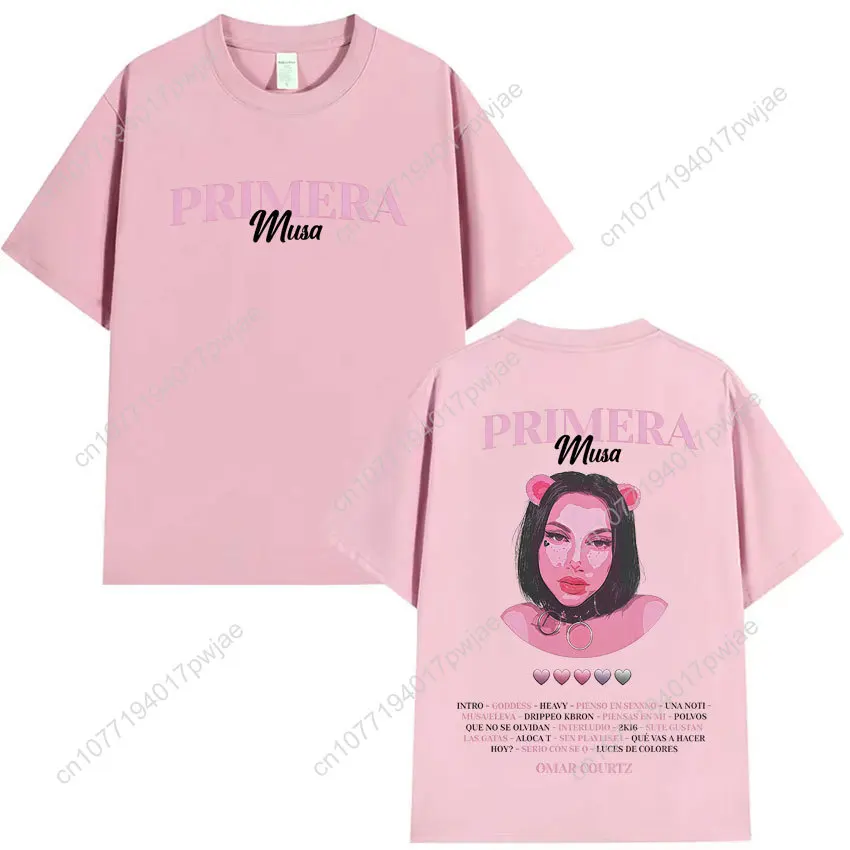 Trendy Rapper Omar Courtz Primera Musa Harajuku Graphic High Quality Tshirts Mens Casual Tee Shirt Hip Hop Oversized Cotton Tops