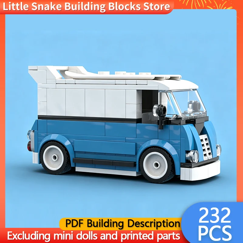 Speed Racing Car Model MOC Building Bricks Small Camping RV Modular Technology Gifts Holiday Assemble Children Toys Suit