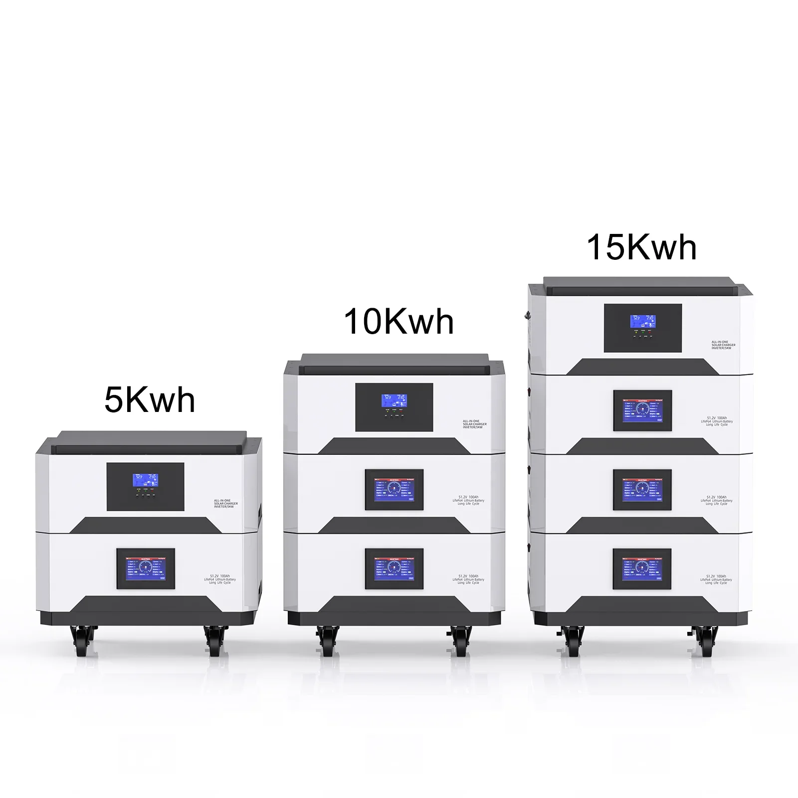 48V 100Ah LiFePO4 AKKU Battery 5kwh 10kwh 15kwh Solar Energy Storage Systems Stackable LiFePO4 Battery