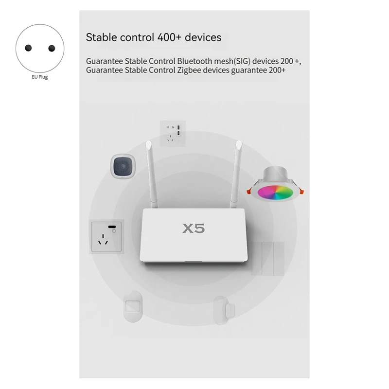 Hub de gateway multimodo bluetooth tuya zigbee 3.0 hub de gateway com sinal forte gateway de casa inteligente para alexa plugue da ue