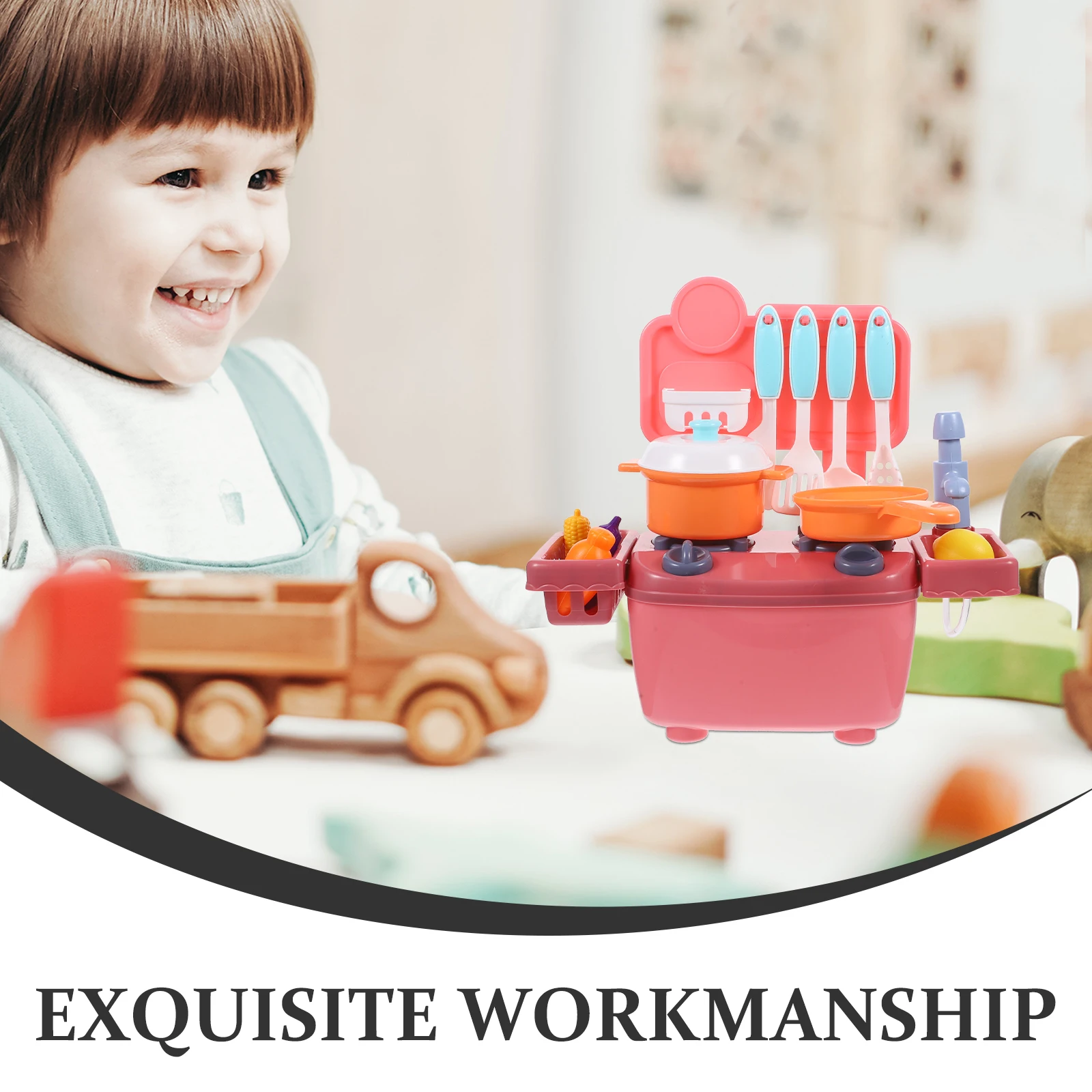 

24 pcs Simulation Kitchen Tableware Toys for Kids Chef Cooking Educational Playware Pretend Play Plastic Utensils Color