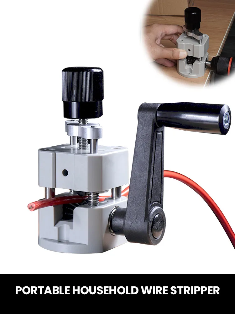 

Portable Wire Stripper Manual Wire Stripping Tool Copper Cable Electric Peeling Machine with Hand Crank Hand Electric Drill