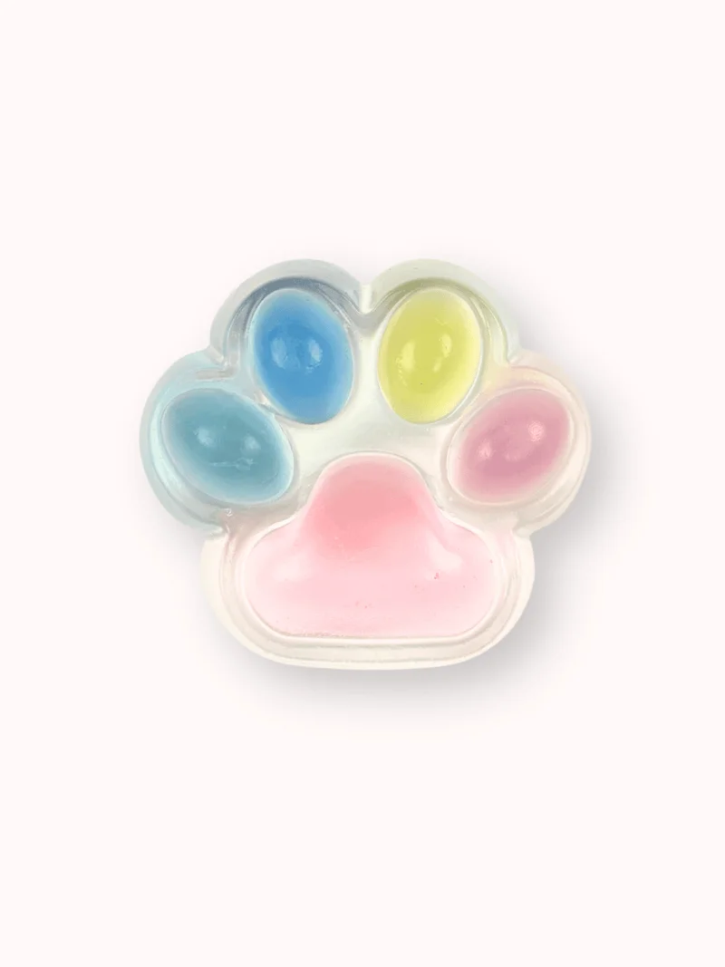 

Food Grade Silicone Clear 90g Clear Cat Paw Handmade Taba Squishy Toy