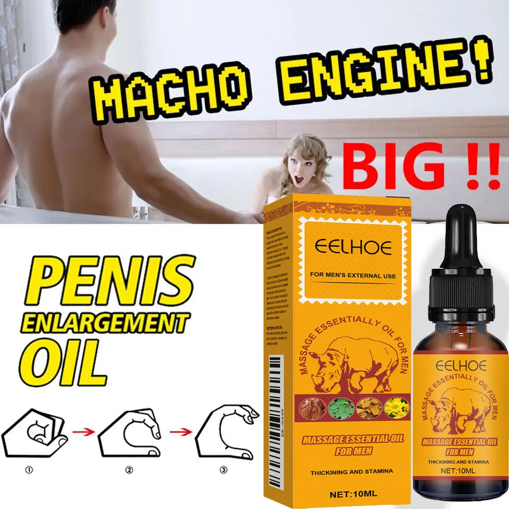 Men's Big Dick Thickening Growth Pure Natural Massage Sex Essential Oils Sexy Orgasm Delay Male Cock Erection Enhance Products