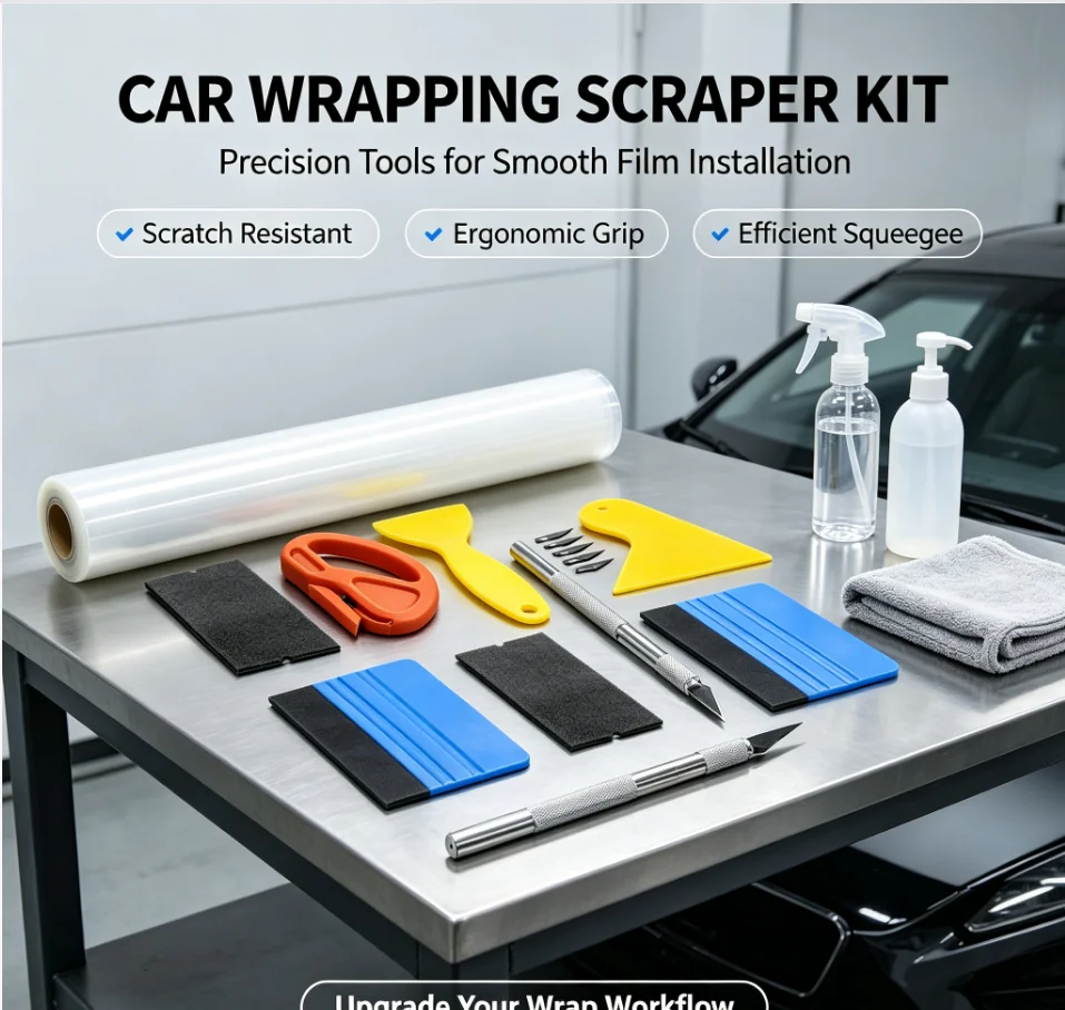 New Small Scraper For Car Window Film Car Vinyl Wrap Tool Kit Glass Cleaning Can Be Used For Mobile Phone Film Car Accessories