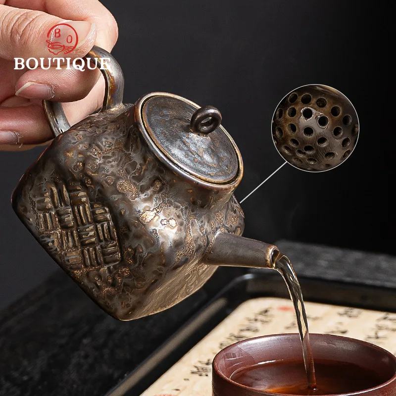 Bule de chá japonês, infusor de chá, chaleira de porcelana com filtro, potes de cerâmica feitos à mão, fabricante chinês, cerimônia de argila puer
