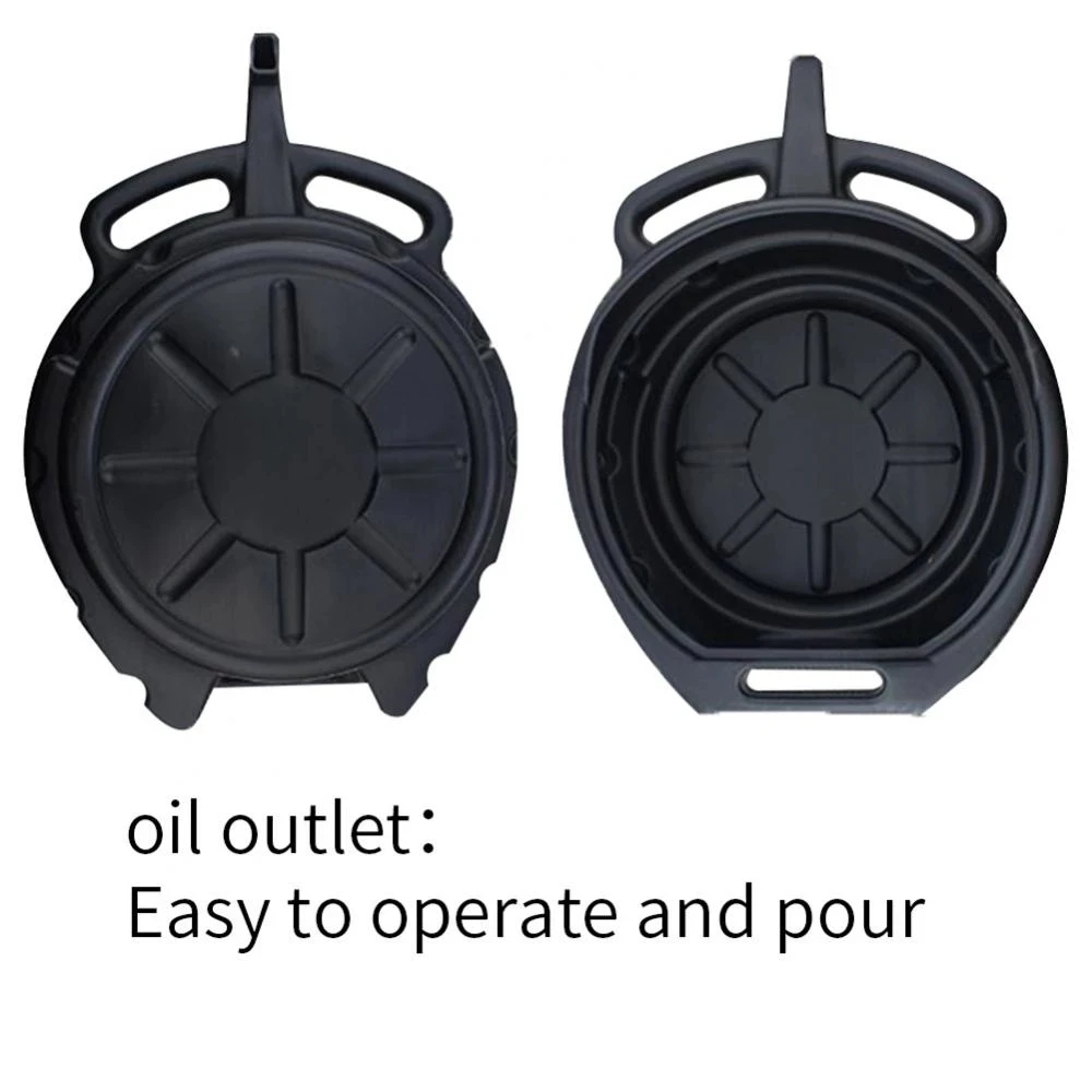 10L/15L Plastic Oil Drain Pan Wast Engine Oil Collector Tank Gearbox Oil Trip Tray for Repair Car Fuel Fluid Change Garage Tool