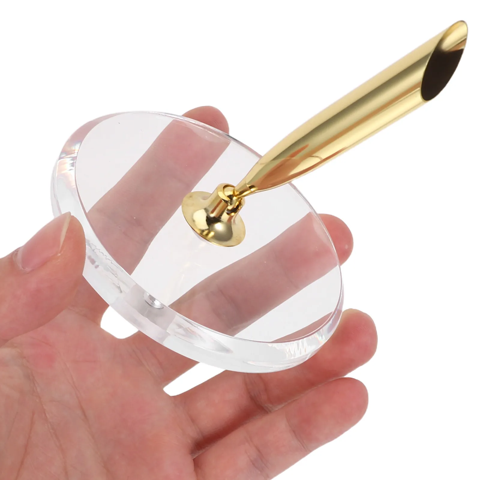 

Single Hole Acrylic Pen Holder Decorative Pen Stand for Desktop Fountain Ballpoint Pens Office Accessory Office Accessory Holder
