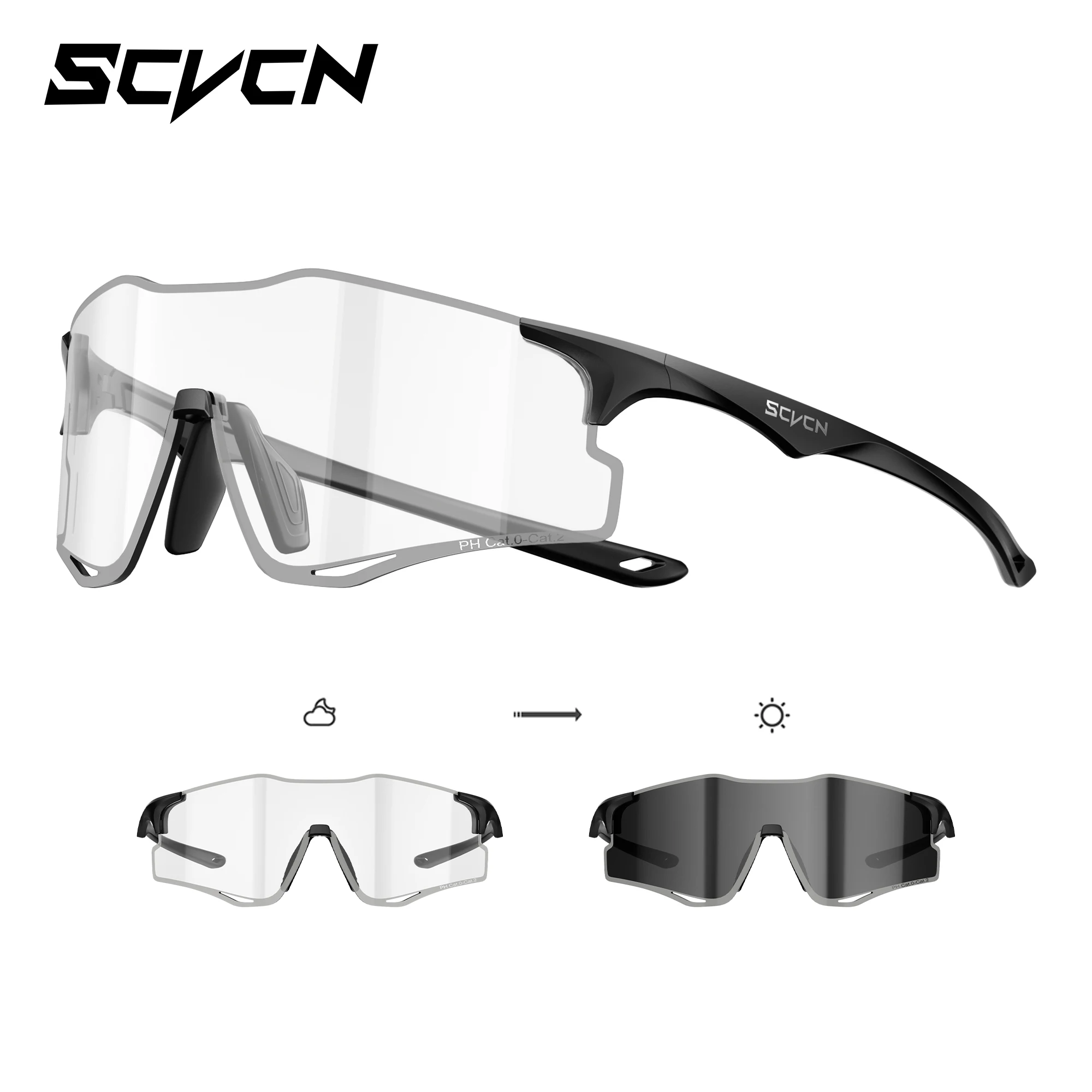 AliExpress SCVCN Photochromic Sunglasses Lightweight Running Glasses Cycling Glasses UV400 for Men Road Bike Women Casual Hiking Eyewear