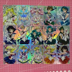 DIY Sailor Moon Reproduction Flash Card Color Flash Gauze Glitter Anime Peripheral Game Collection Card Holiday Gift