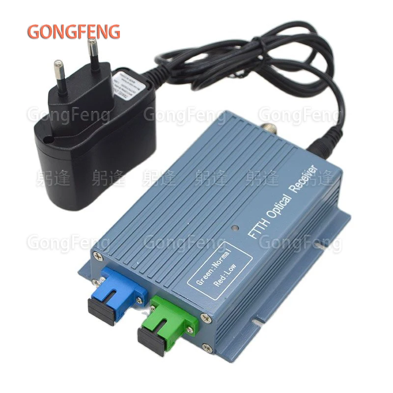 8PCS New FTTH Optical Receiver With WDM 1550 /1490 /1310nm CATV PON Optical Receiver With AGC EU Power Supply Wholesale