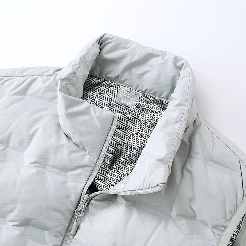 الشتاء أسفل سترة رشاقته في الهواء الطلق ركوب يندبروف السترات الدافئة الرجال الوقوف طوق الجرافين الذاتي التدفئة يندبروف أكمام جيليه