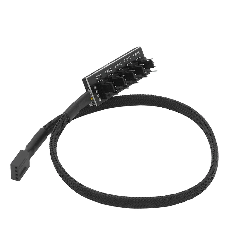 

Angitu Motherboard CPU 1 to 5 4-pins TX4 PWM Fan Hub Computer Cooler Power Extension Cable Adapter