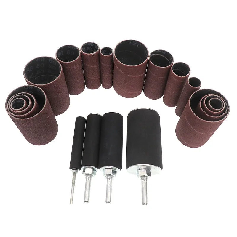 Set di anelli di levigatura da 20 pezzi Accessori per smerigliatrice elettrica Anello di carta abrasiva combinato Testa di molatura per lucidatura di metalli in legno