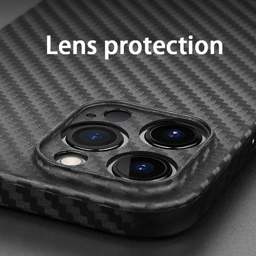 Custodia per telefono ultra sottile con struttura in fibra di carbonio per Iphone 16 15 14 13 12 11 Pro Max Plus 16Pro Custodia per telefono con sensazione di pelle 14Pro Cover
