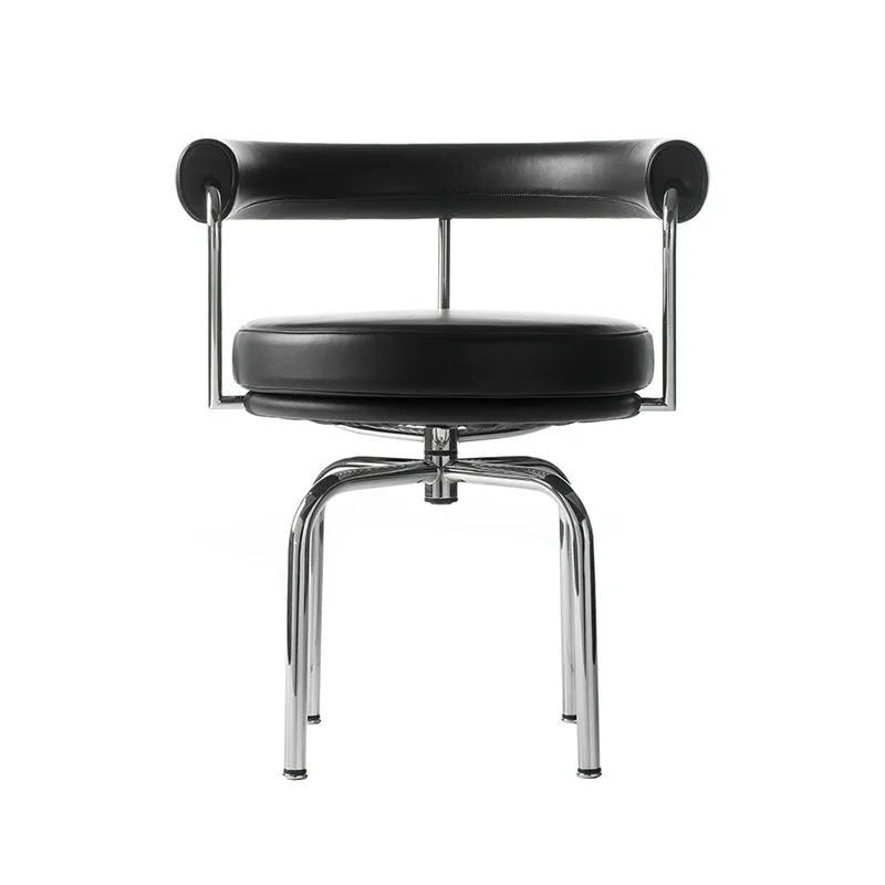 

Creative rotating study chair, Bauhaus guest area leather art negotiation lounge chair dining chair