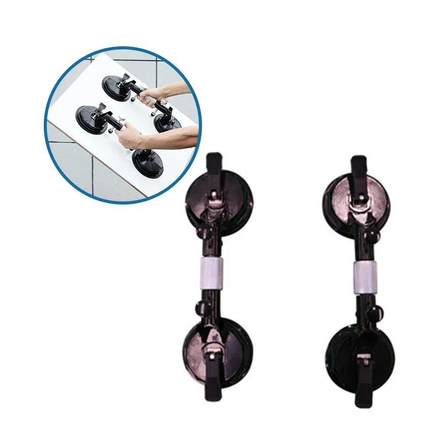 Vacuum Aluminum Sucker Double Glass Suction Cup Hardware Hand Tools for Stone Marble Granite