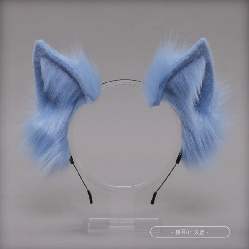 Cosplay Cute Cat Ears Hair Ornaments Cat Tail Accessories Handmade Cat Lady Beast Ears Headbands Animal Tail Accessories Set