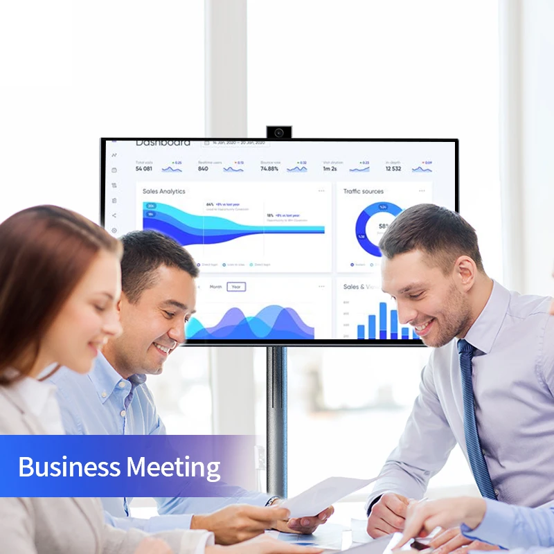 شاشة تلفزيونات ذكية Iptv كبيرة الحجم 27 32 بوصة كمبيوتر لوحي مدمج ببطارية مكبر صوت أندرويد 13 شاشة لمس محمولة تلفزيون ذكي