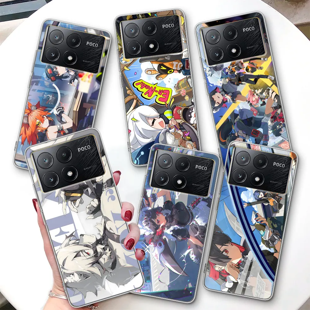 

Чехол Koleda Belobog Zenless Zone Zero для Xiaomi Poco F7 Ultra F4 X6 M3 X7 M5s M6 X4 NFC M4 F2 Pro, прозрачный TPU чехол для телефона