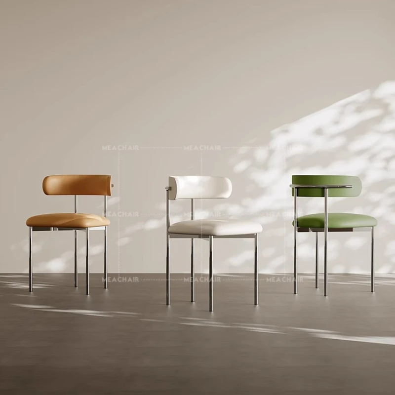 كرسي طعام بسيط وحديث منزلي على الطراز الكريمي، كرسي مسند ظهر مريح ومتين