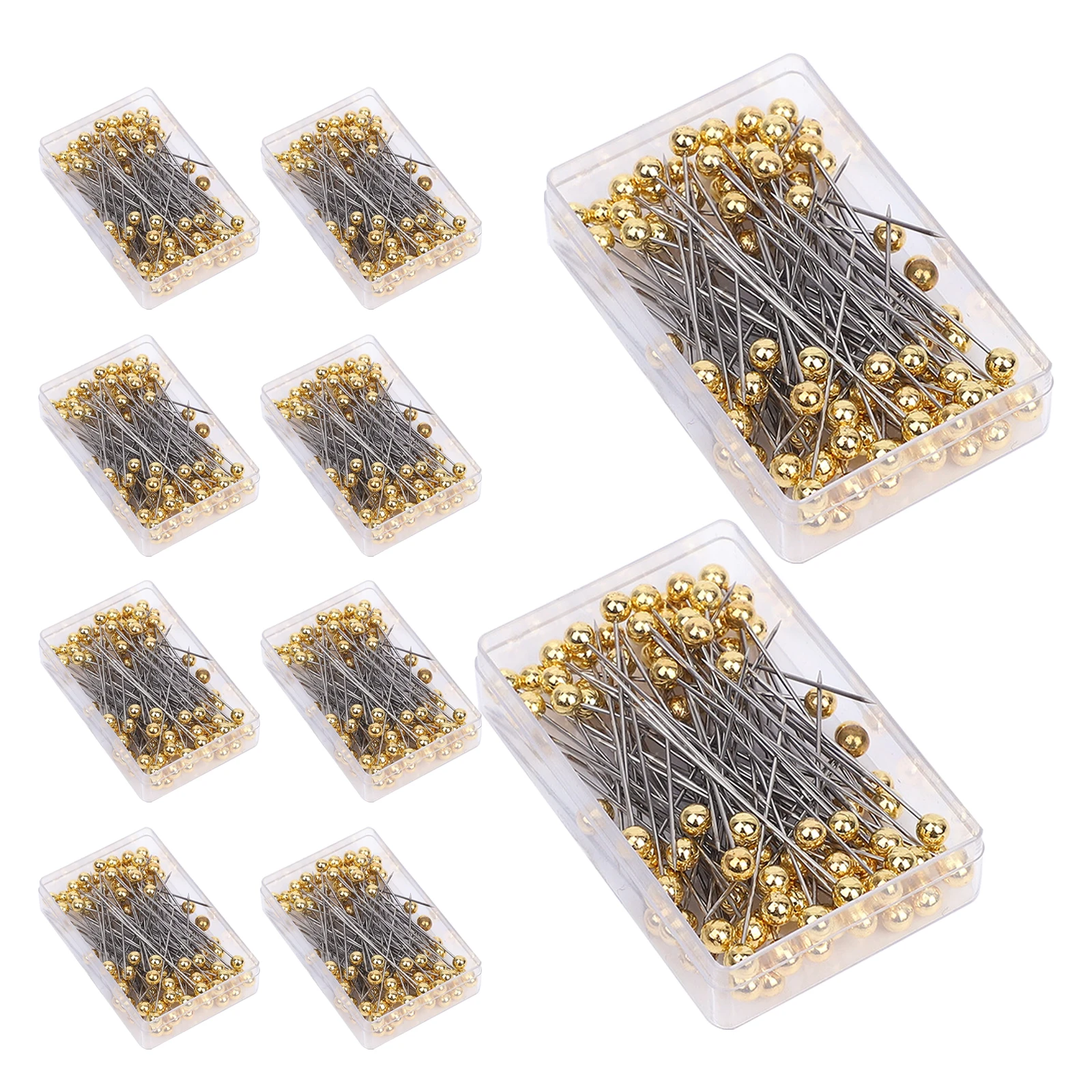 

1000Pcs Stainless Steel Sewing Pins Strong Grip Glossy Finish Fabric Fixing Pins for Tailoring Quilting DIY Fashion Design