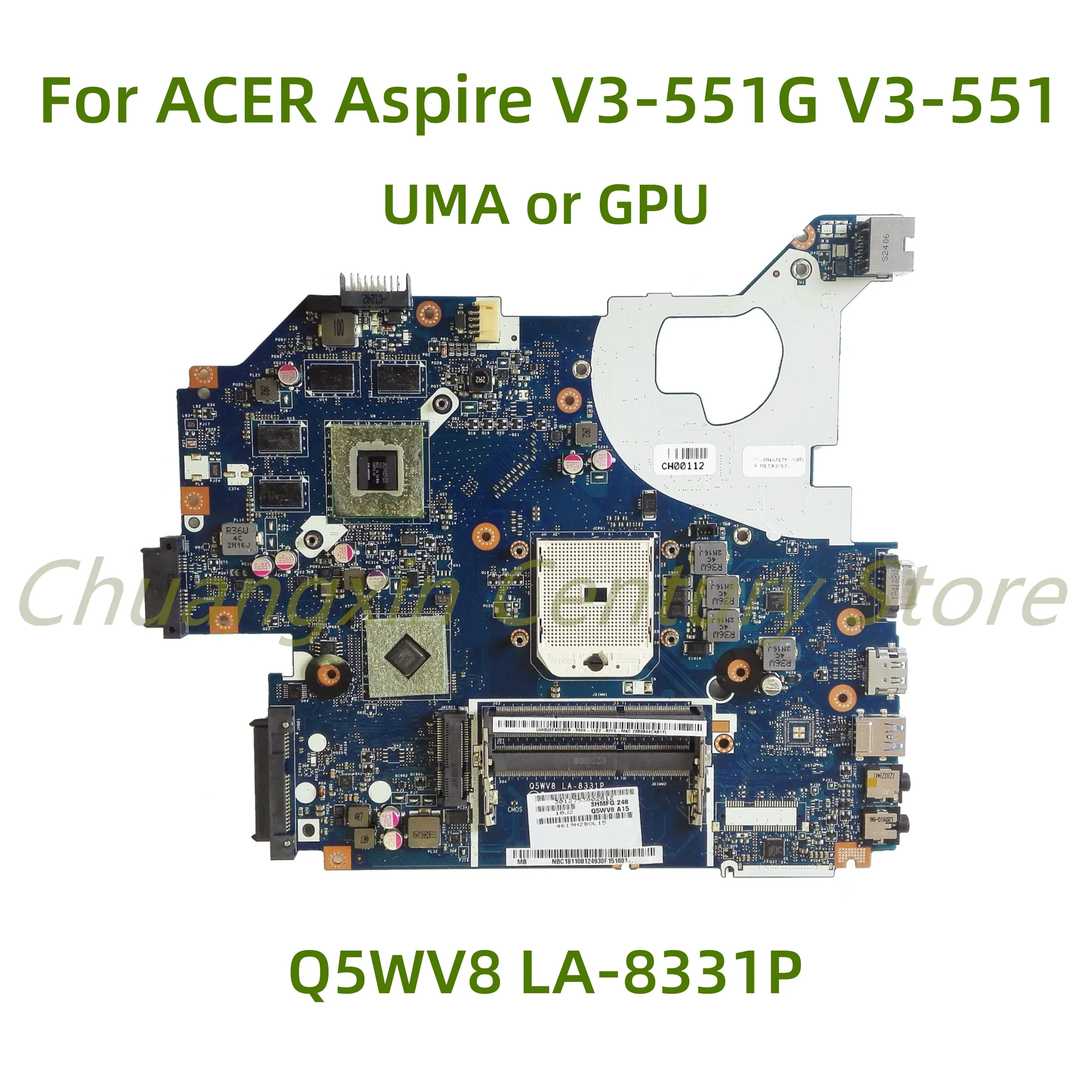 LA-8331P motherboard is suitable for Acer Aspire V3-551 V3-551G laptop Q5WV8 UMA or GPU optional, 100% tested and shipped