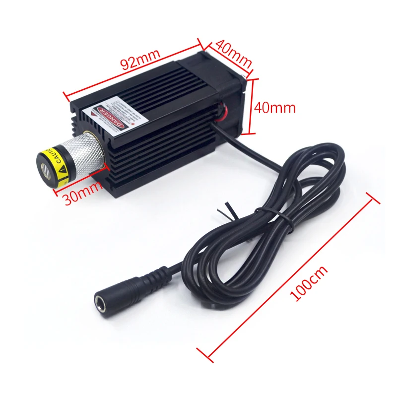 High Power Focusable 450nm Blue Line/Cross Line/Dot Laser Diode Module 100mW 200mW with Cooling Fan (Free With Bracket)