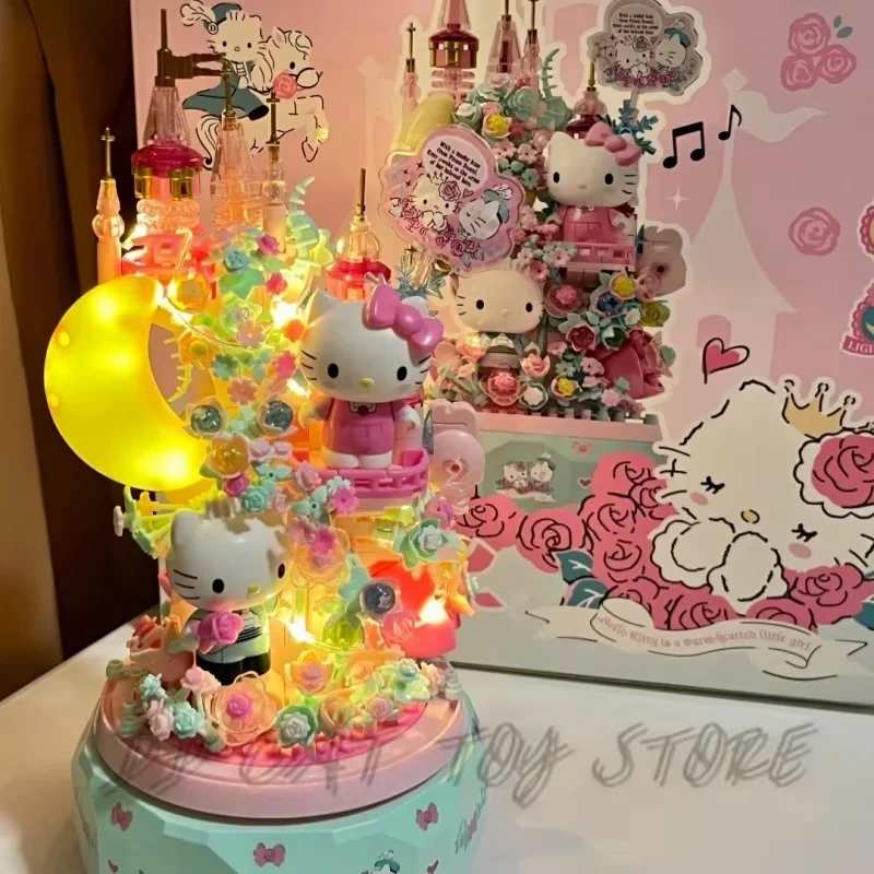 Genuine Sanrio Characters Little Twin Stars Hello Kitty  Music Box Kawaii Figure Valentine'S Day New Year'S  Birthday Gift