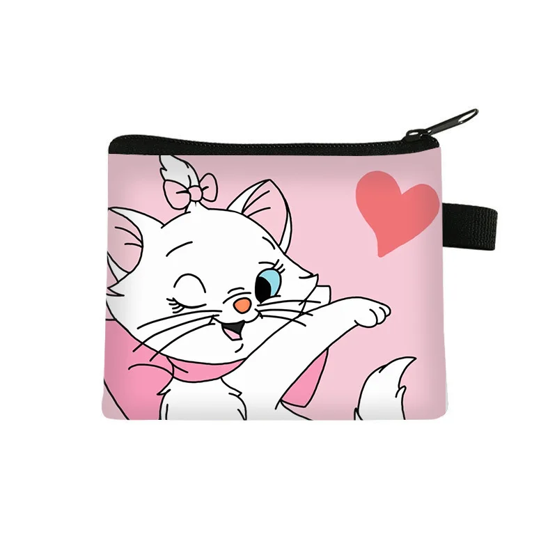 Disney Cartoon Marie Cat Children Wallet Figure Marie Kawaii Large Capacity Storage Bag The AristoCats Kids Gifts