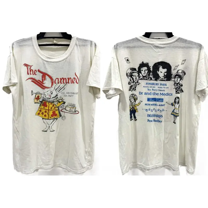 Camiseta VINTAGE 80 THE DAMNED PUNK ROCK GOTHIC TOUR CONCERT EL1006