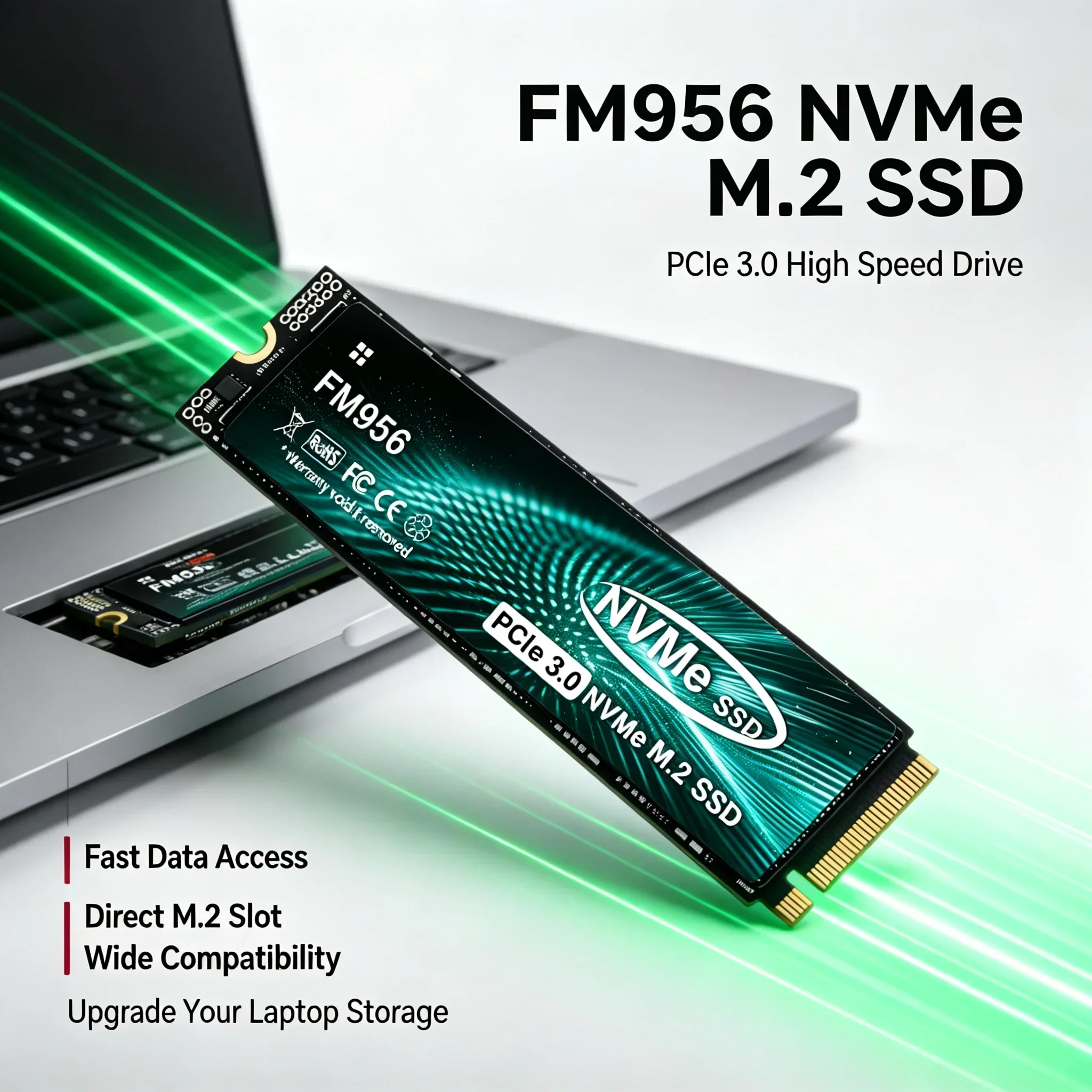 2026 FM956 SDD High Speed M2 NVMe PCIe3 500GB 1TB 4TB 2TB Solid State Drive Internal Storage Upgrade For Mac Desktop Laptop