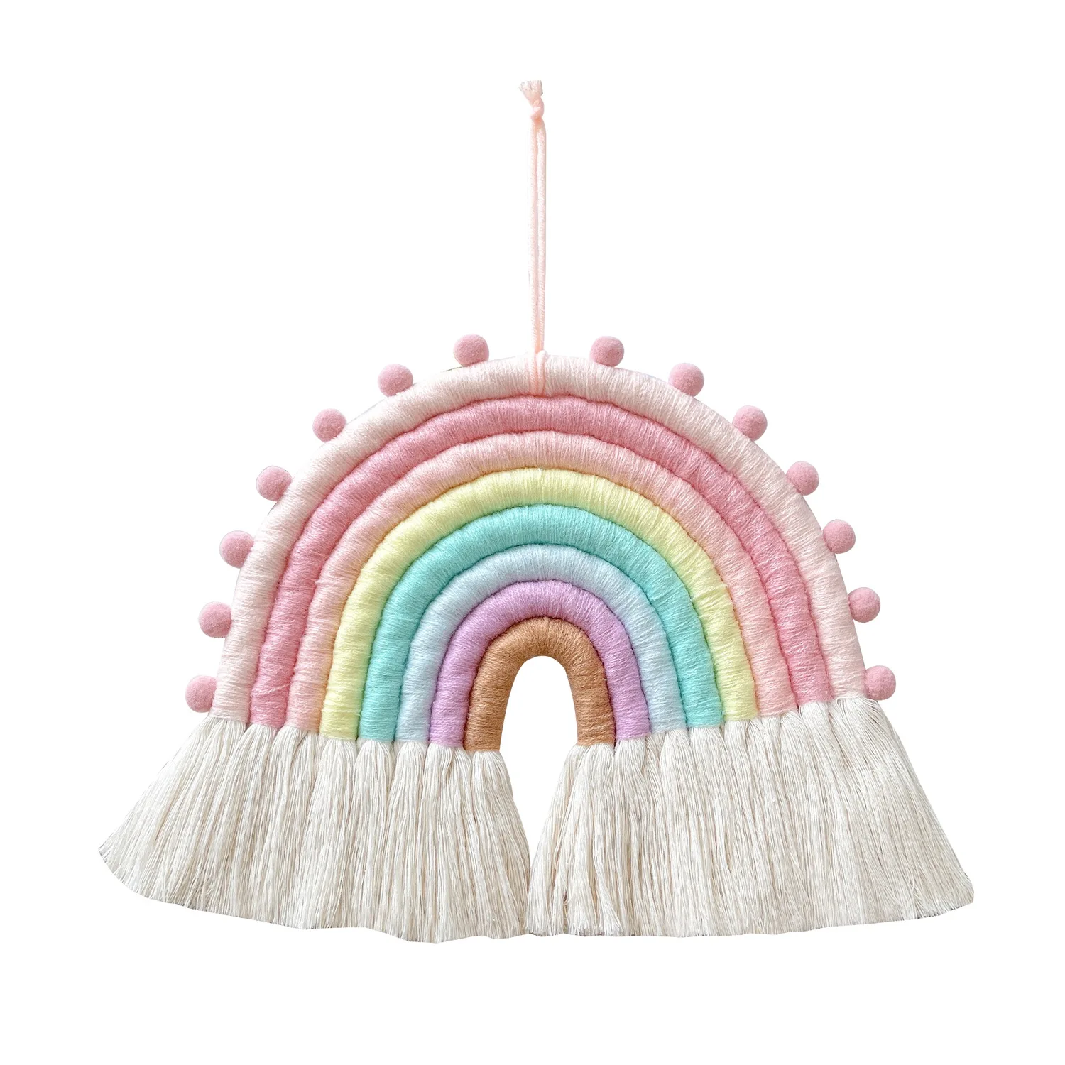 Ins Style stile nordico arcobaleno casa decorazione della stanza dei bambini ciondolo appeso a parete arcobaleno intrecciato